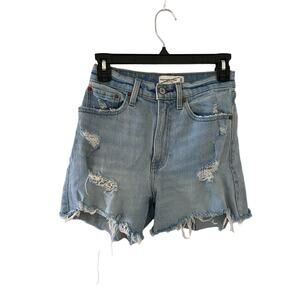 Abercrombie & Fitch High Rise 4” Short Curve Love 24 00 Cut Off Demin Jean EUC